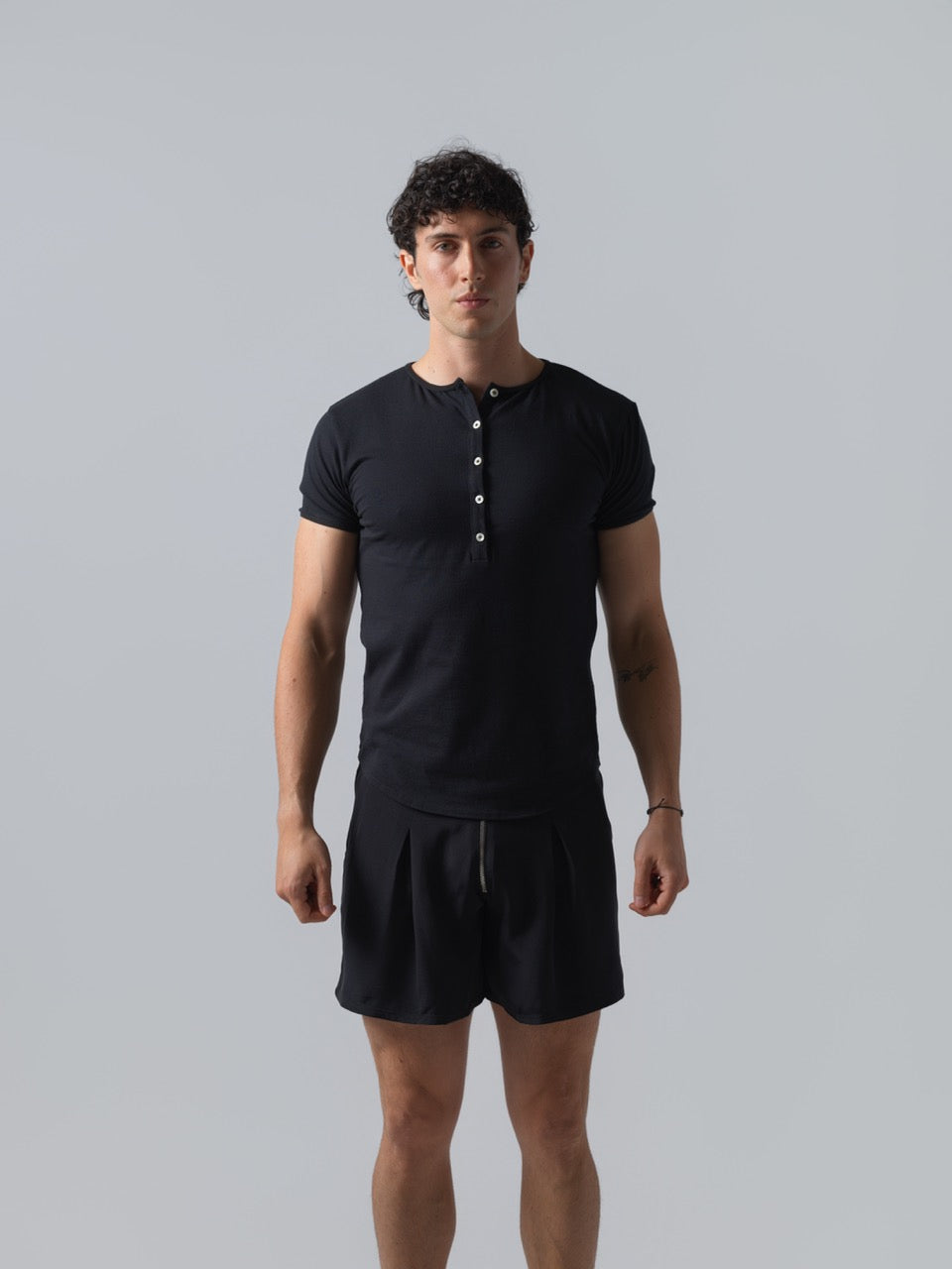 SILK PLEATED SHORTS